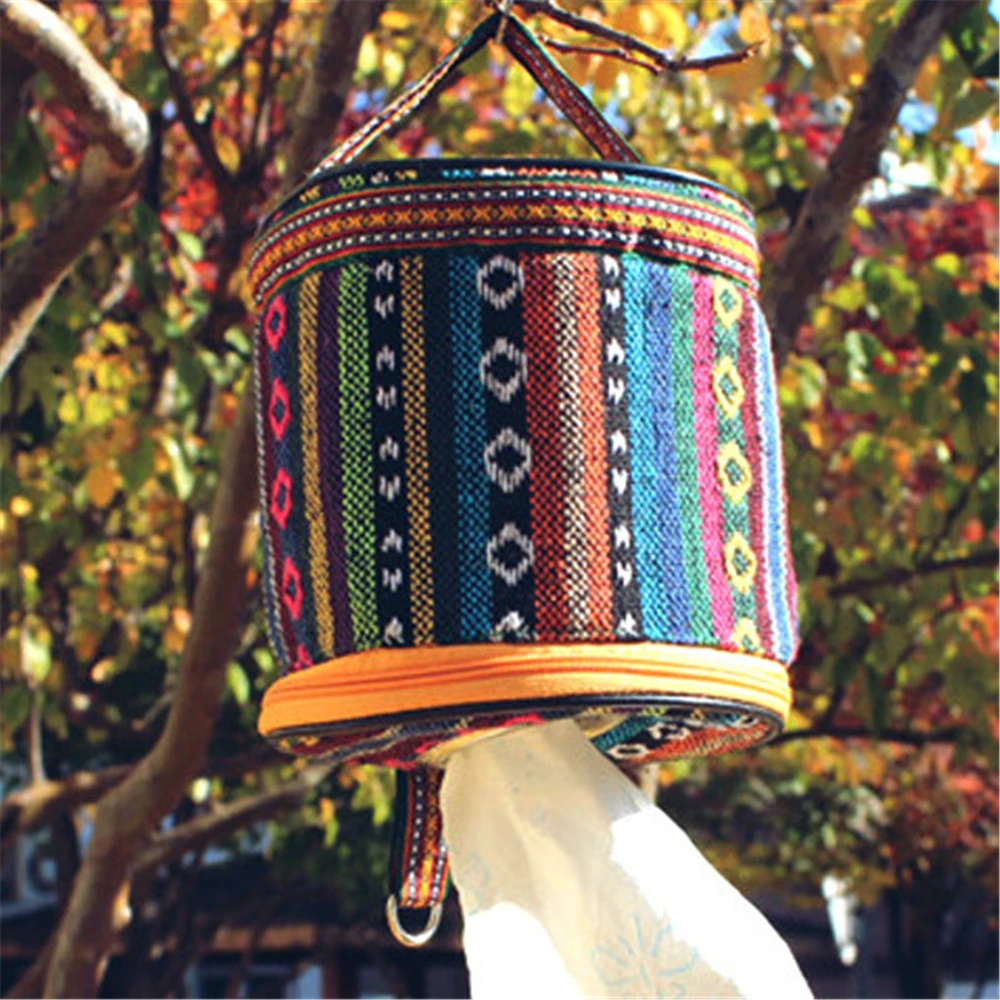 

Коробка для туалетной бумаги, портативный складной чехол для салфеток для путешествий, кемпинга, в национальном стиле, семейный раздатчик б...