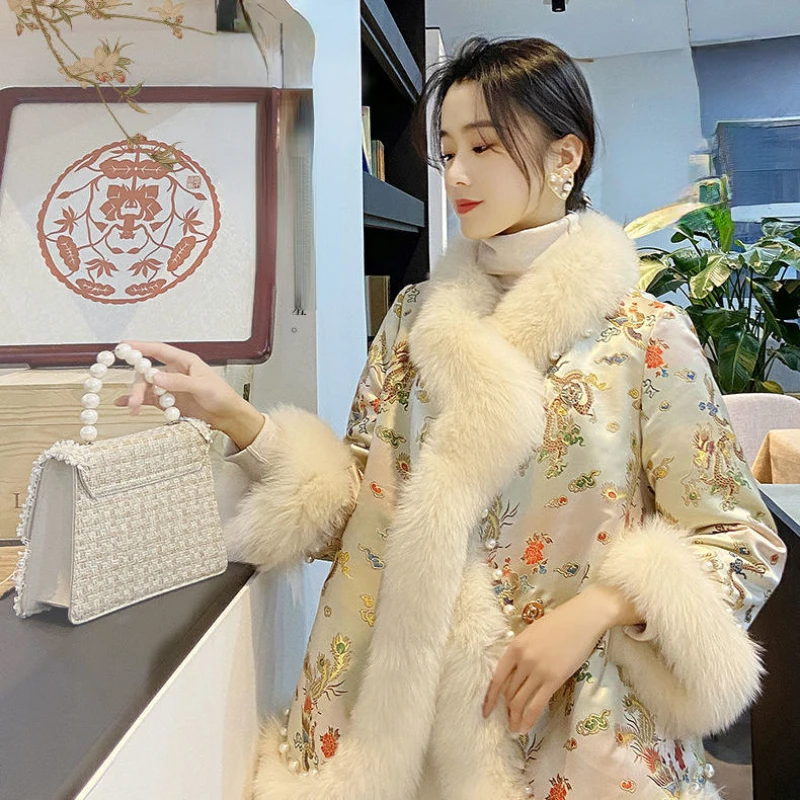 Woman Fashion Faux Fur Coat Female Print Short Print Slim Long Sleeve Imitation Rabbit Fur Overcoat Artificial Fur Jacket G184