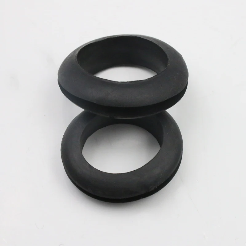 

100pcs Grommets Double Sided Coil Wire Protective Coil Rubber Seal Ring Black 14mm 16mm/18mm/20mm/22mm Cable Ring O-ring 25 30mm