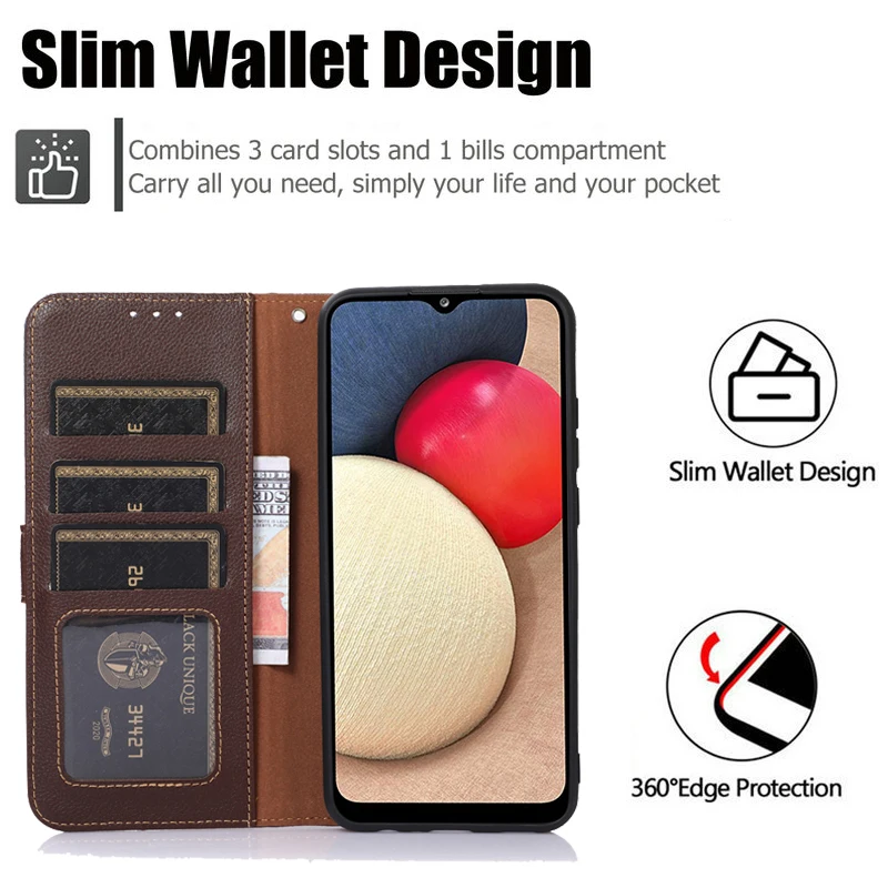 Чехол-книжка для Alcatel 1B 1V 2022 кожаный чехол с рчид-блокировкой 1S 2021 чехол-бумажник 3L