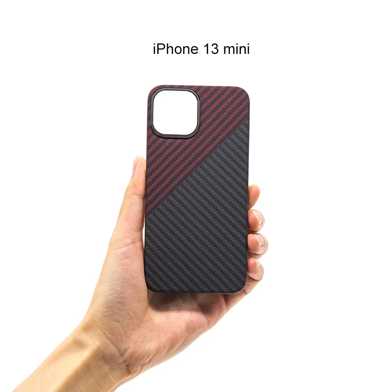 

Чехол для телефона iPhone13 из углеродного волокна с красным и черным кольцом для объектива Матовый Жесткий бизнес-чехол для iPhone13 из углеродног...
