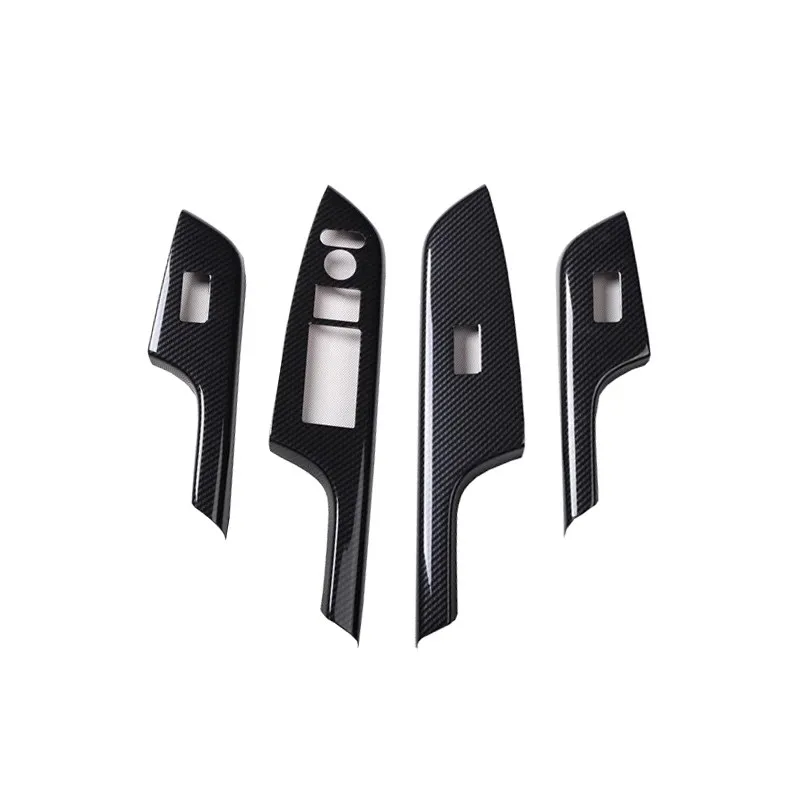Углеродное волокно с принтом молдинги для салона автомобиля дверное окно панель