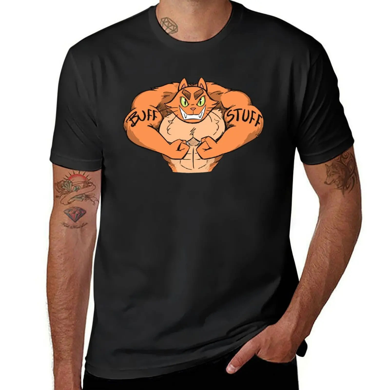 Футболка Buff Stuff с изображением кошки эстетическая одежда футболки рисунком