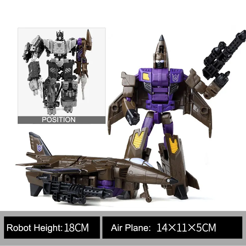 HZX Transformation Anime Bruticus IDW 5 IN 1 5IN1 Sets War Team Robot Toys KO Collection TF Action Figure Kids Gift