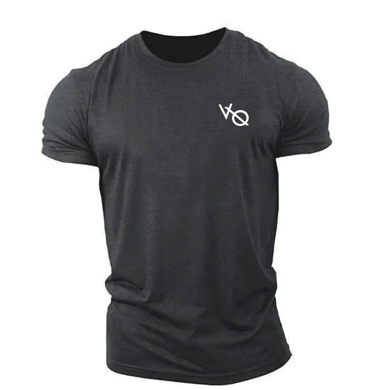

New Style Short Sleeved T-shirt Men's Summer Sports Fitness Trend Simple Half Sleeve Top Fitness Loose Casual T-shirt Top