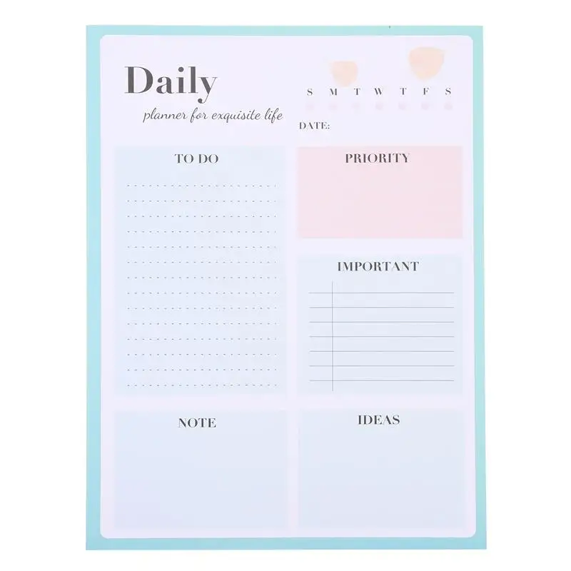 

Planner Daily Notepad Schedule List Time Planning Academic Agenda Do Weekly Office Notebook Undated Book To Week Productivity