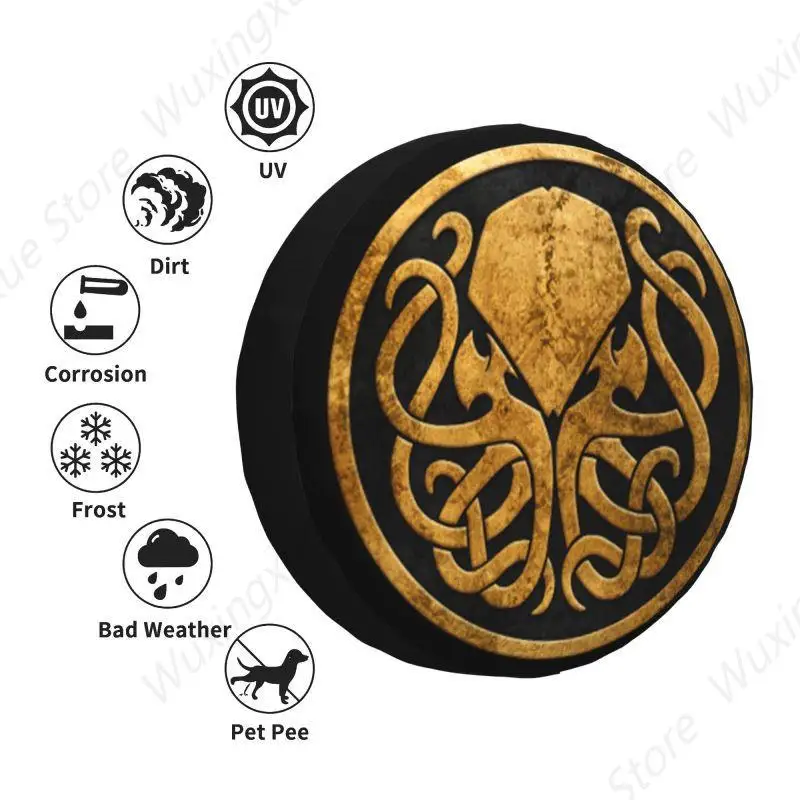 Чехол на запасное колесо Call Of Cthulhu для Toyota RAV4 Jeep RV SUV 4WD 4x4 Lovecraft Monster Movie защитные