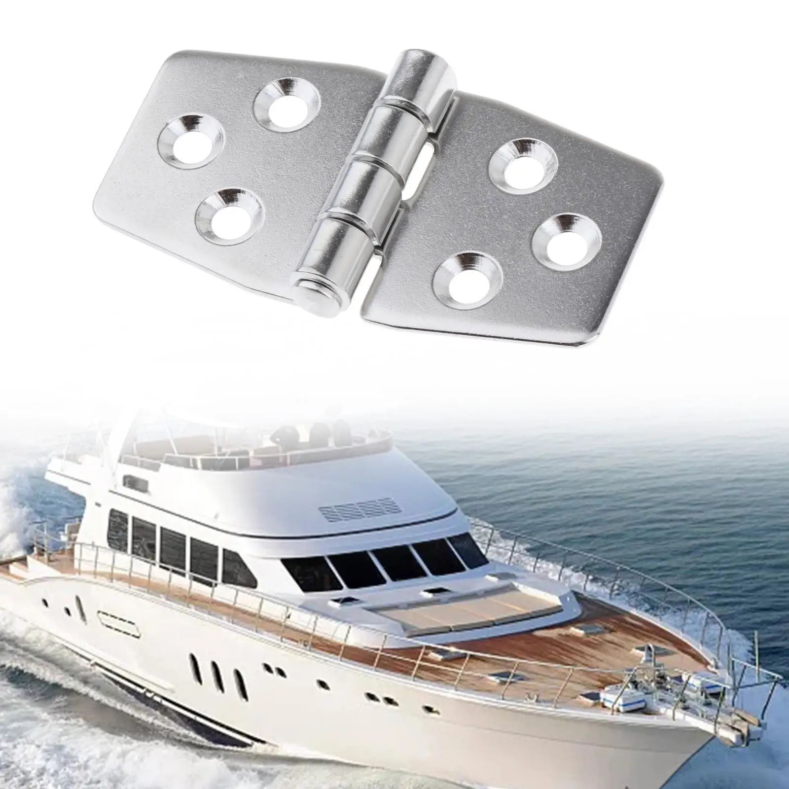 

Boat Strap Hinge Durable Professional Sturdy Quality Stainless Steel 6 Holes Casting Hinge Cabinet Door Hinges for RV Yacht