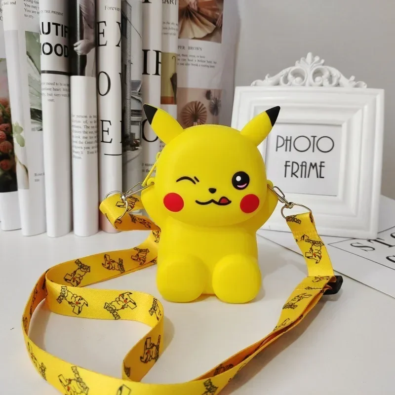 Милые кошельки для монет с покемонами и Пикачу модная детская сумка на плечо