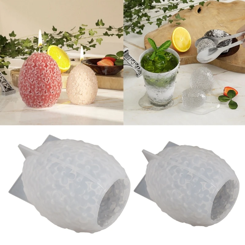 

Easter Egg Candle Mold Scented Candle Mold Flower Candle Making Mold Silicone Candle Mold DIY Craft Plaster Ornament