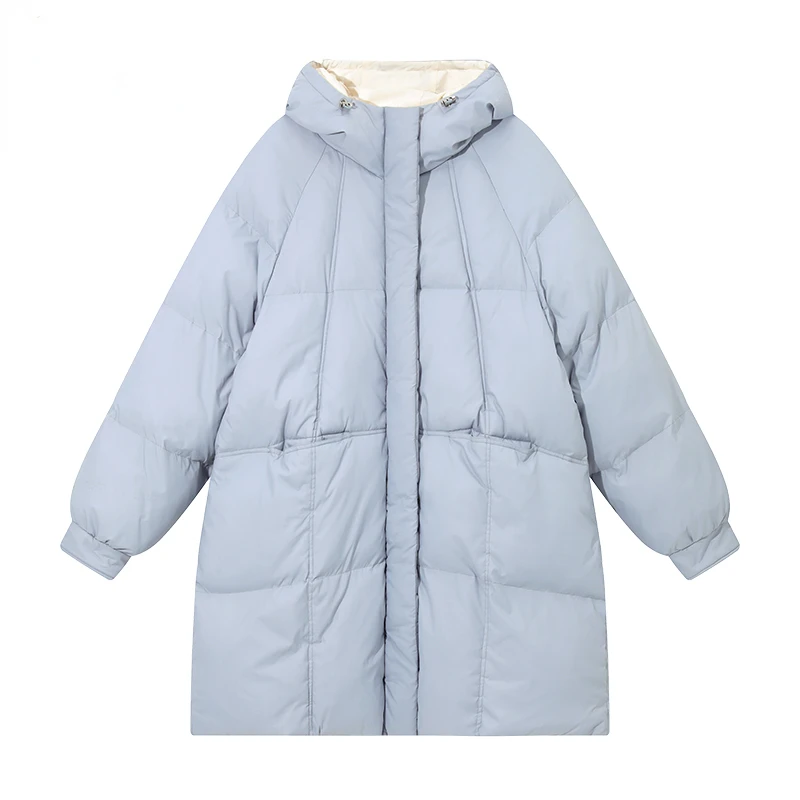 

Women's Down Feather Jackets Coat Winter Baggy Thickening Warm Bubble Long Oversized Female Puffer Cotton Padded Jacket Outw