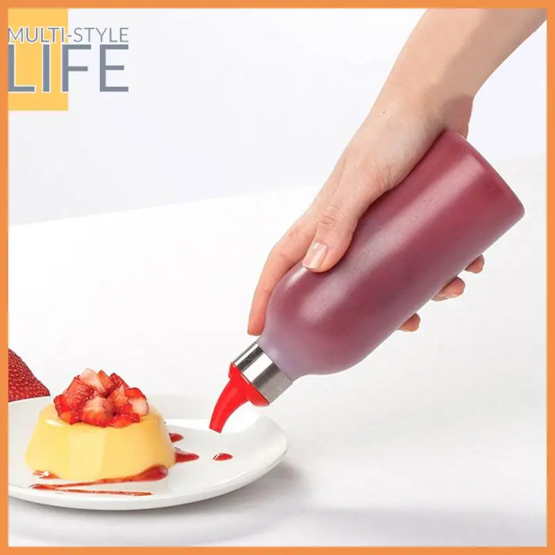 

Ketchup Mustard Mayo Hot Sauces Olive Oil Bottles Kitchen Gadget :1 PCS 450ml Silicone Honey Condiment Squeeze Bottles