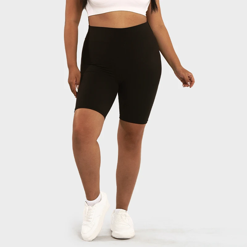 LUOYIYANG Plus Size Women's Shorts Push Up Gym Booty Lifting Sports Fitness Woman 2023 Black Knit Yoga Clothing L-4XL