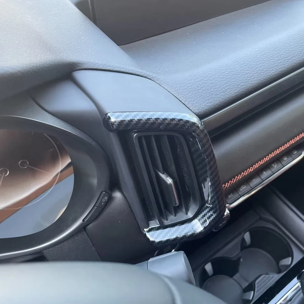 

Автомобильные запчасти для Mazda CX-50 CX50, внутренняя отделка вентиляционного отверстия приборной панели, 2023 ABS, углеродный, кондиционер, вентиляционное отверстие, автомобильные аксессуары