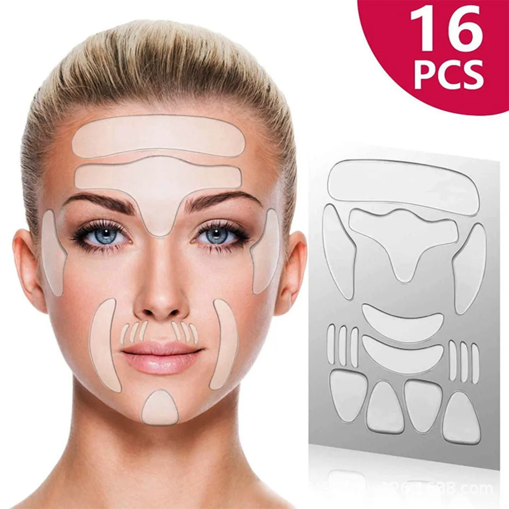 

Direct Sales Reusable Silicone Anti-wrinkle Face Forehead Sticker Cheek Chin Sticker Eye Patches Wrinkle Removal Face Lifting