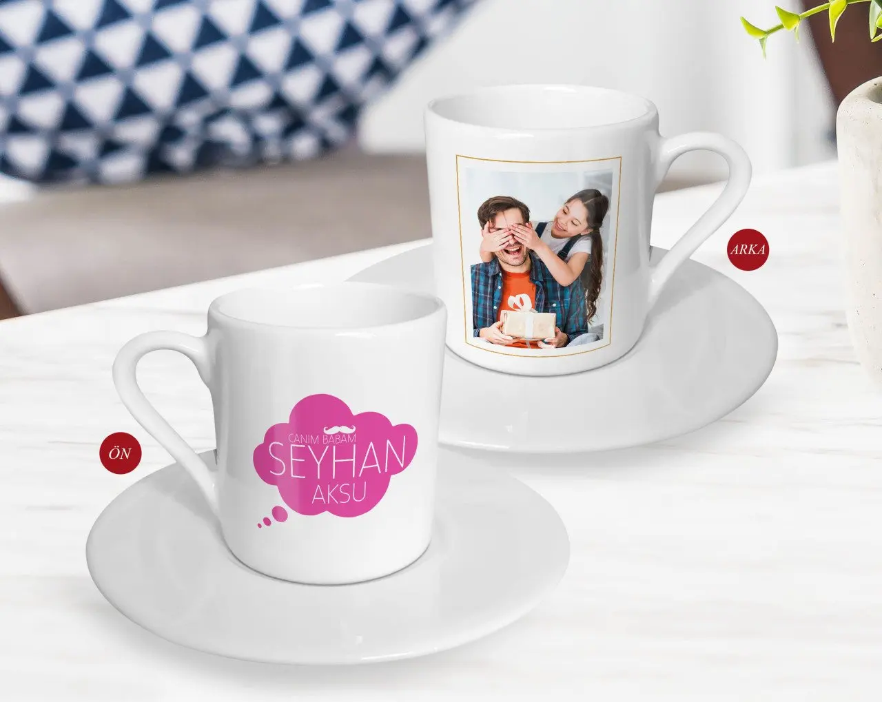 

Персонализированный подарок на день отца фотография турецкий кофе fincanek-35