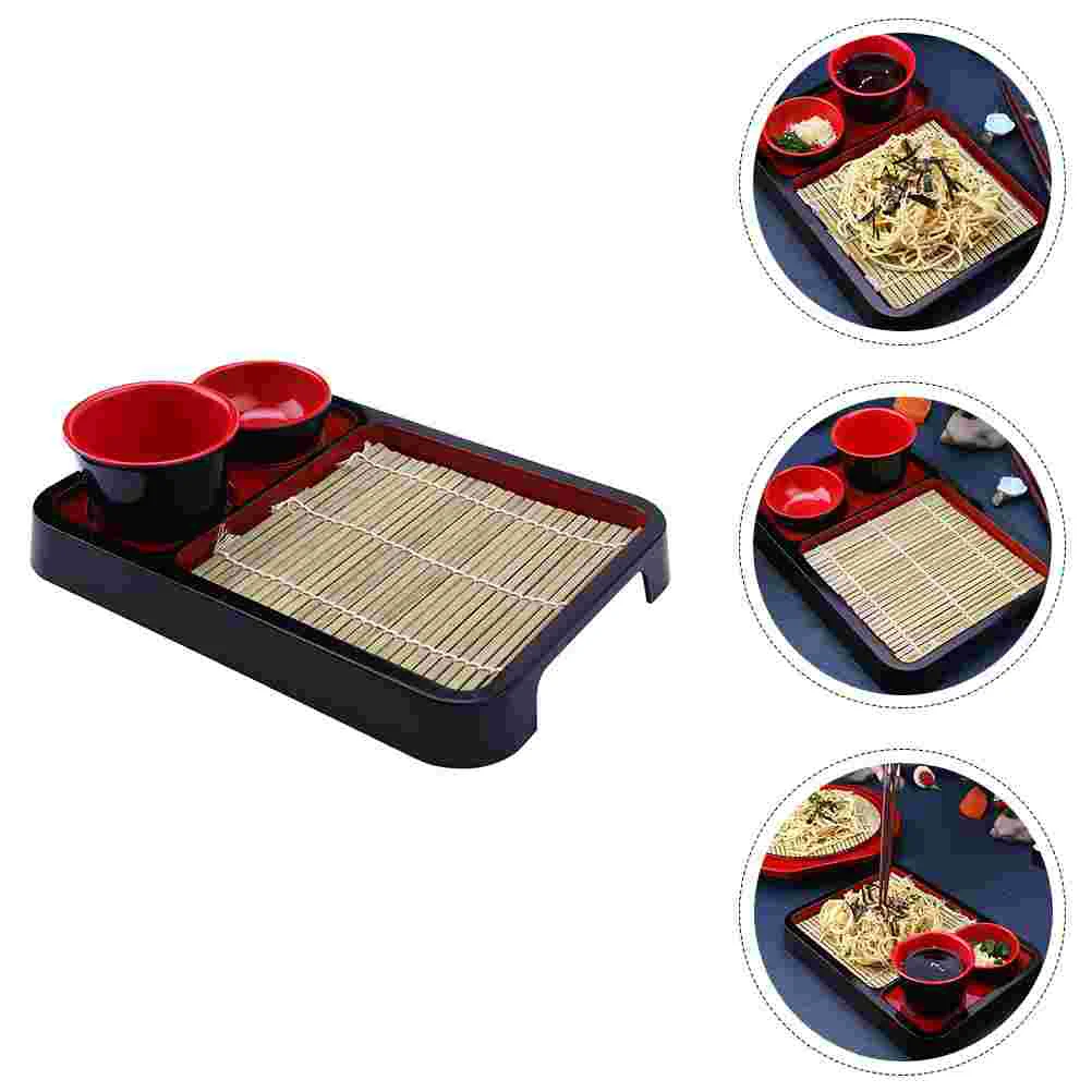 

Wood Tray Japanese Cold Noodle Plate Kitchen Tableware Food Bamboo Mat Storage Cushion Cooking