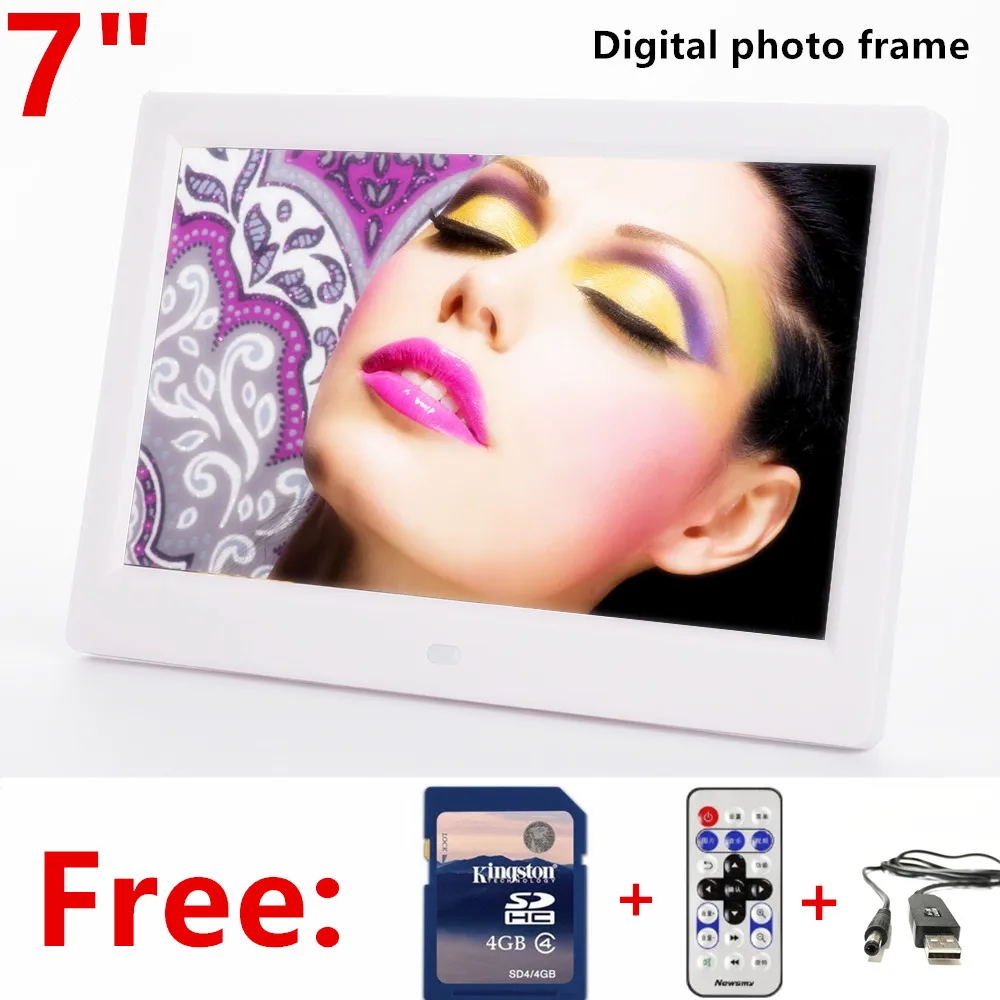 

Good new birthday baby gift 7 Inch LED 800*480 Full Function Digital Photo Frame Electronic Album digitale Picture Music Video