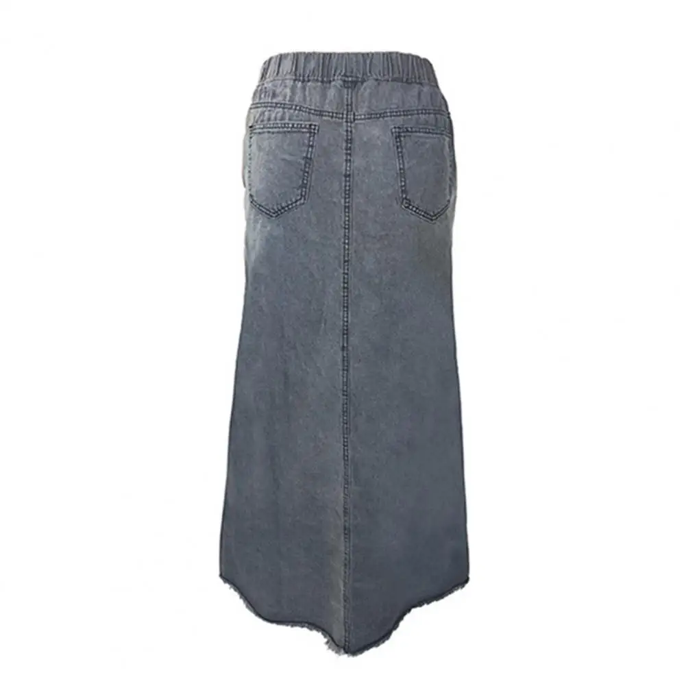 

Sexy Loose Wear-resistant Lady Skirt Denim Skirt A-line Mid Waist