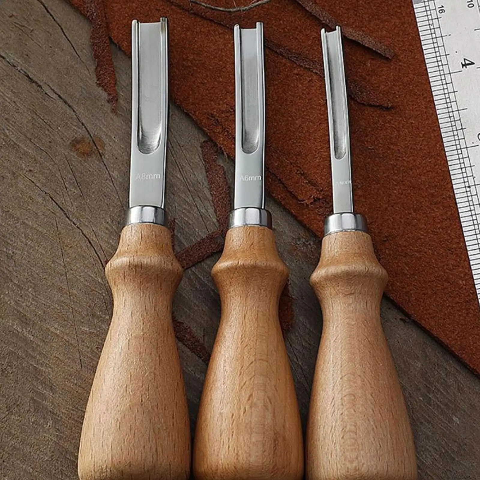 Нож для кожевенного ремесла, 3 размера, A4mm, A6mm, A8mm