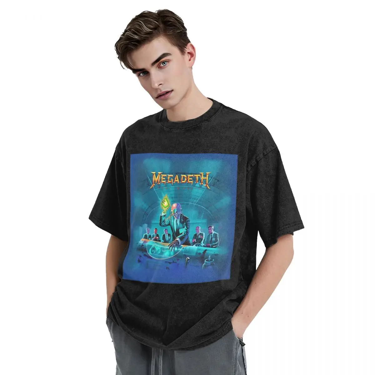 Футболка Rust In Peace Megadeths в стиле хип-хоп стираная футболка с короткими рукавами
