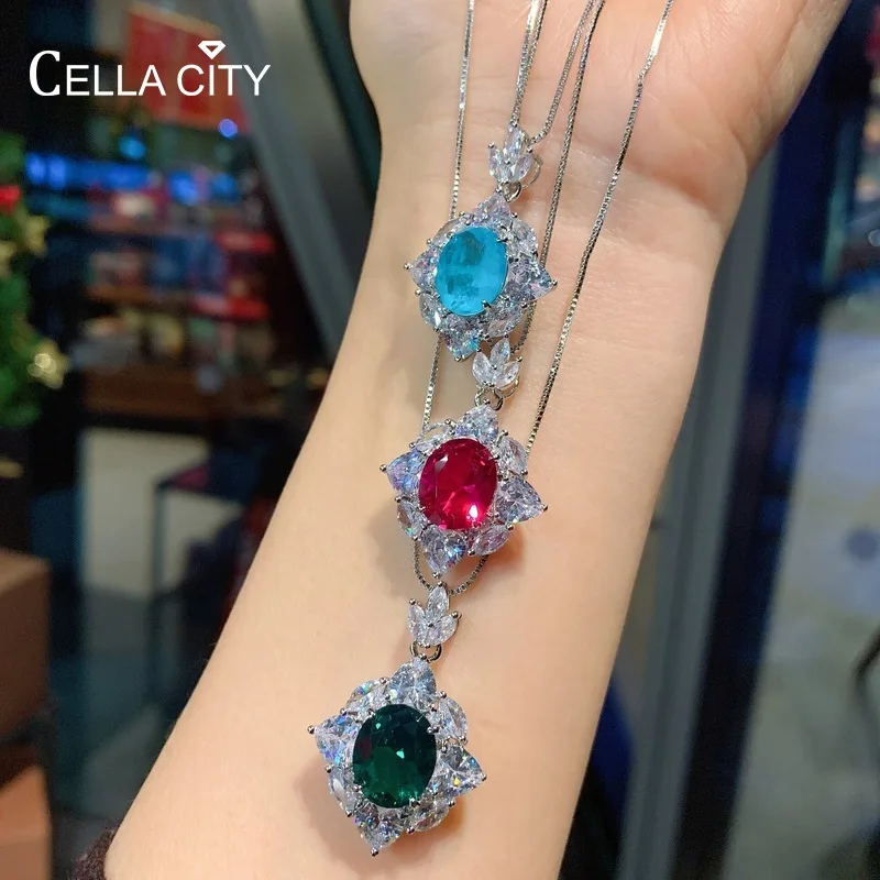 

Женское ожерелье с подвеской из серебра 925 пробы, 10 х12 мм