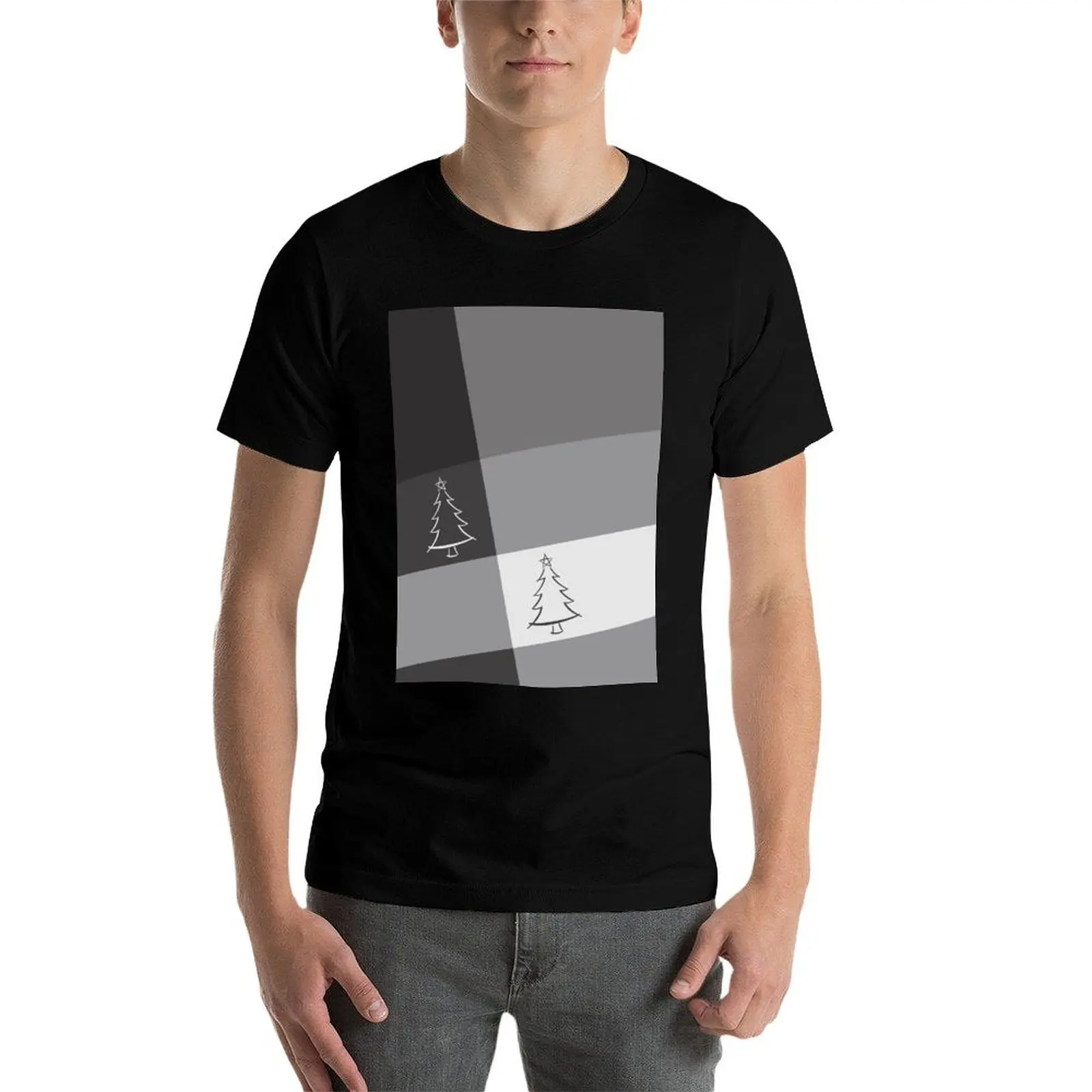 Рождественская елка с диагональю звездного эскиза - простая современная