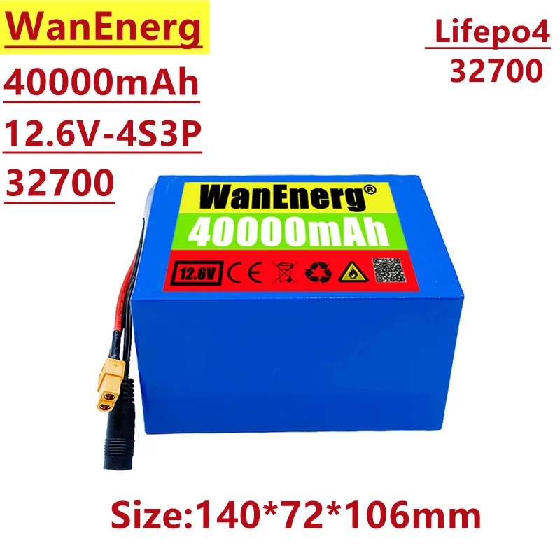 

LiFePO4 32700 4s3p 12,8 v 40000mah 4S 40A 100A аккумулятор, power ship balance BMS, 12V Источник бесперебойного питания