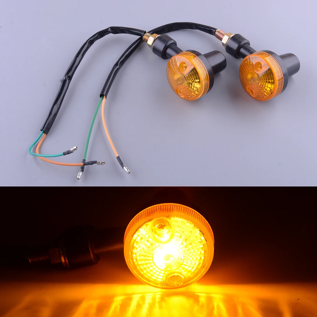 

2 шт., Универсальные круглые мотоциклетные поворотники, 12 В