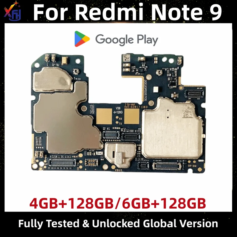 

Разблокированная материнская плата для Xiaomi Redmi Note 9, оригинальная материнская плата для Xiaomi Redmi Note 9, материнская плата Global MIUI