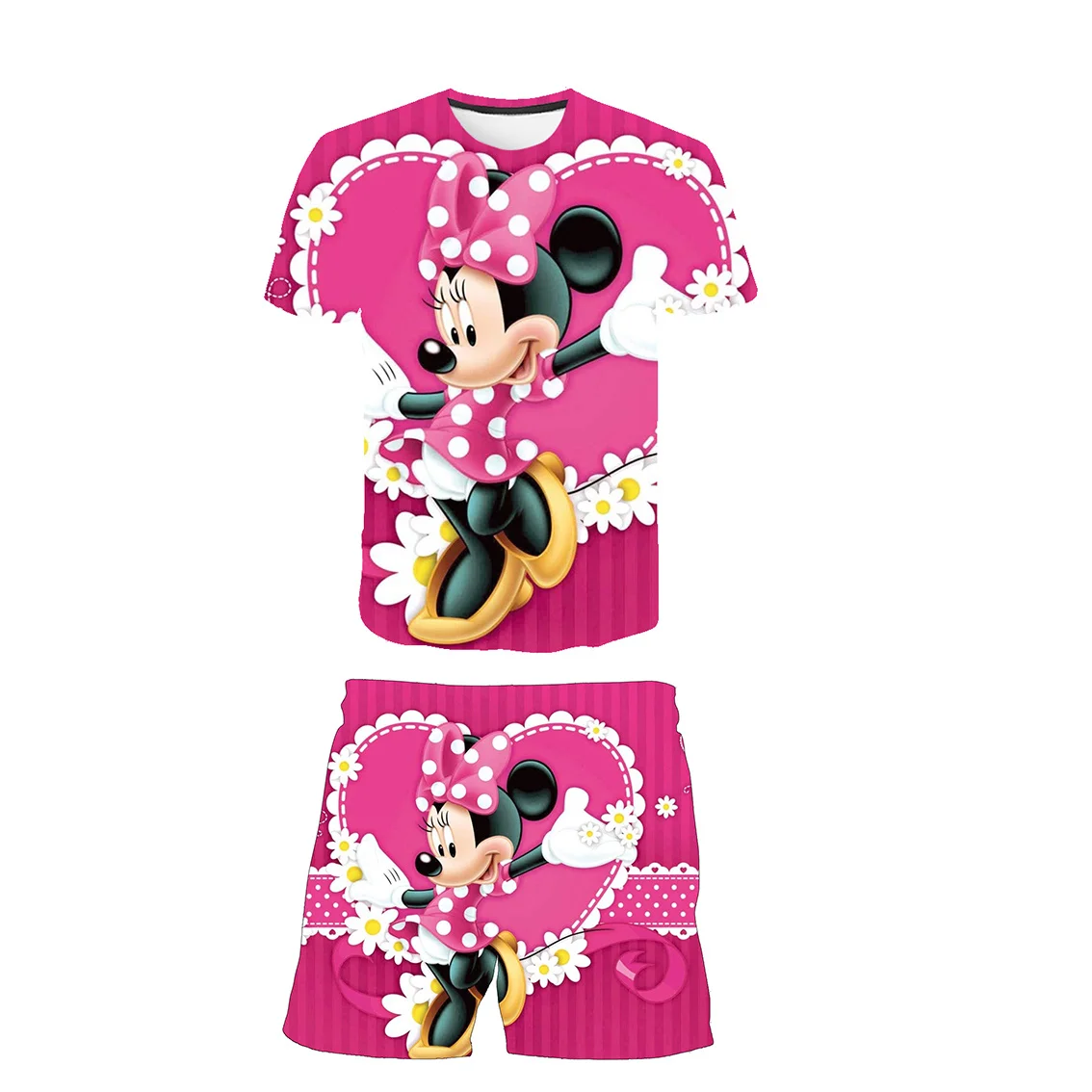 2 шт./комплект детские футболки с круглым вырезом и шорты эластичным поясом -