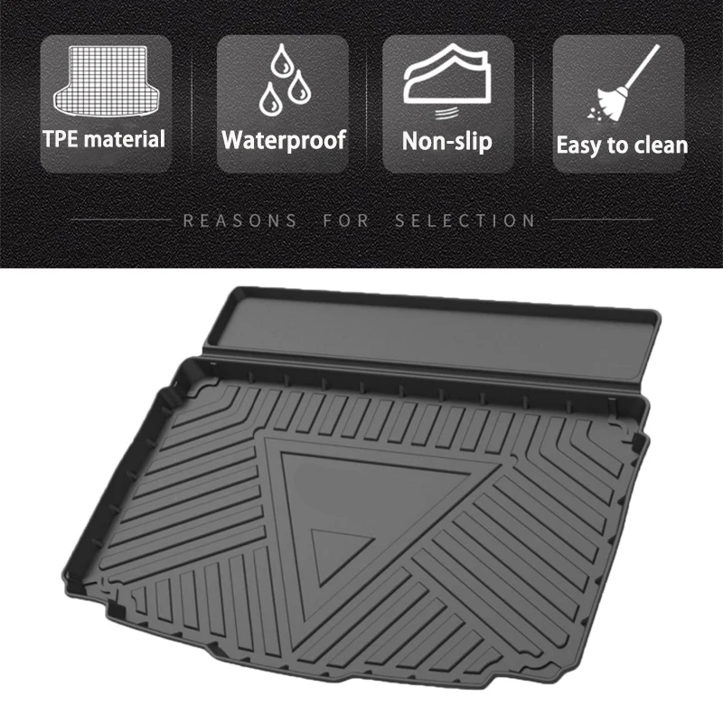 

Автозапчасти, коврик для заднего багажника автомобиля, материал ТПЭ, защита от грязи для VW, для Volkswagen T Roc 2018 ~ 2025, подкладка для багажника, коврик для хранения багажника