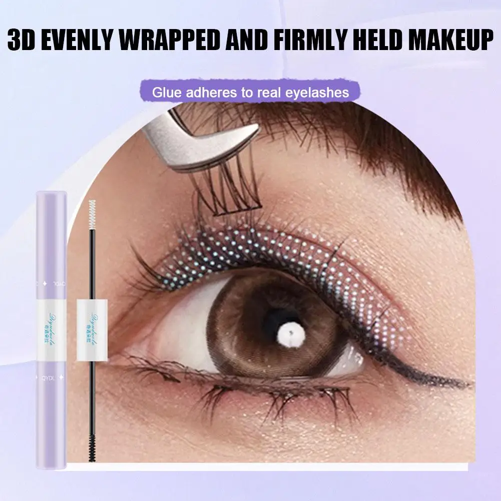 

Double Head Mascara Glue Multifunctional Quick Drying Enlarge Waterproof Mascara Sweatproof Raincoat Eyes Irritating Mild N K3N1