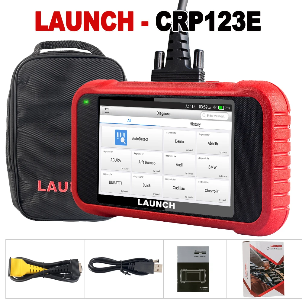 

Launch X431 CRP123E V2.0 OBD2 Scanner ENG ABS Airbag SRS AT Creader 123E 2.0 Диагностический инструмент OBDII EOBD Code Reader Бесплатное обновление
