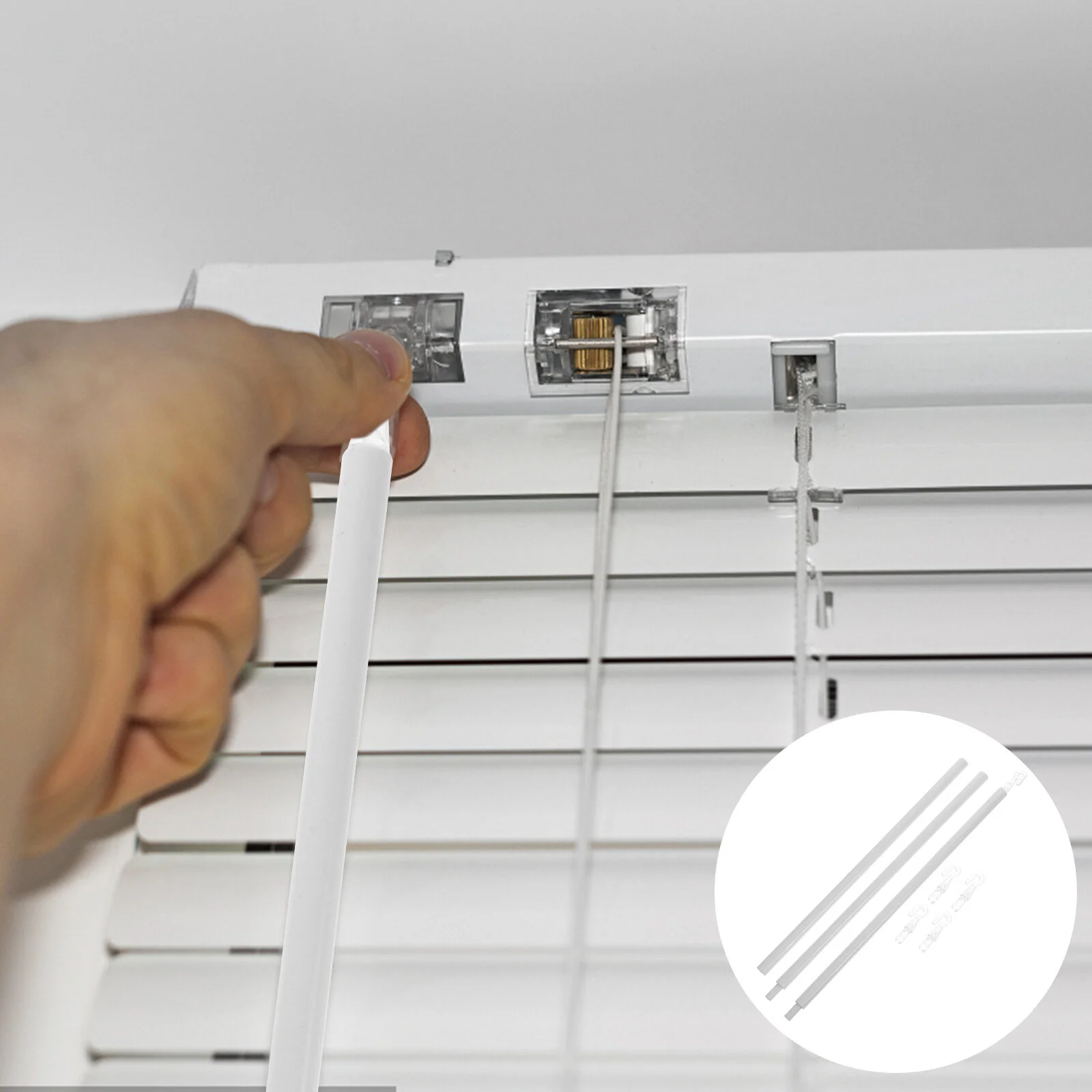 

Shutter Rotary Rod Windows Curtains Hook Stitching Blind Wand Replacement Pp Pull Vertical Repair Tilt Accessories