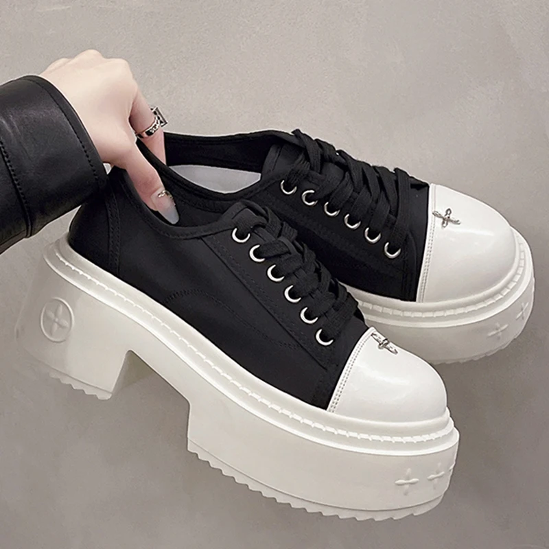 Кеды женские холщовые кроссовки на платформе шнуровке индивидуальный дизайн