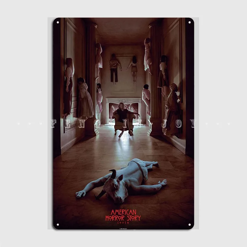 

Металлический знак Ahs Coven In The House, настенная живопись, винтажный кинотеатр, кухня, клуб, бар, жестяной плакат