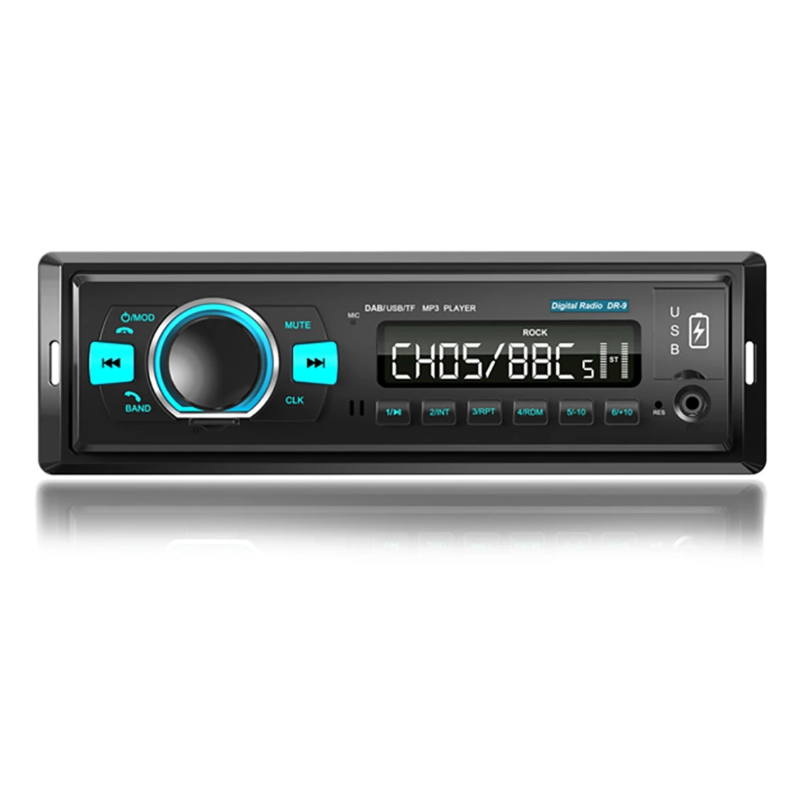 

DAB Car Digital Radio Player BT 4.2 Car Audio Player DAB/DAB+/FM Receiver Support U Disk and TF Card AUX with USB Port