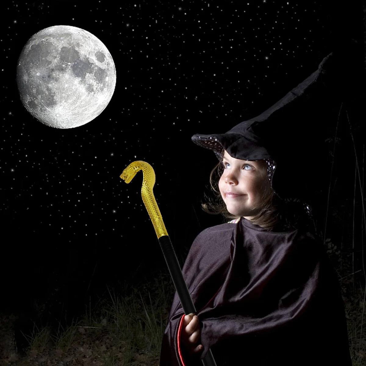 

Старшая Палочка скипетр круглые аксессуары для мальчика костюм реквизит трехсекционный трость Золотой змееголов стиль