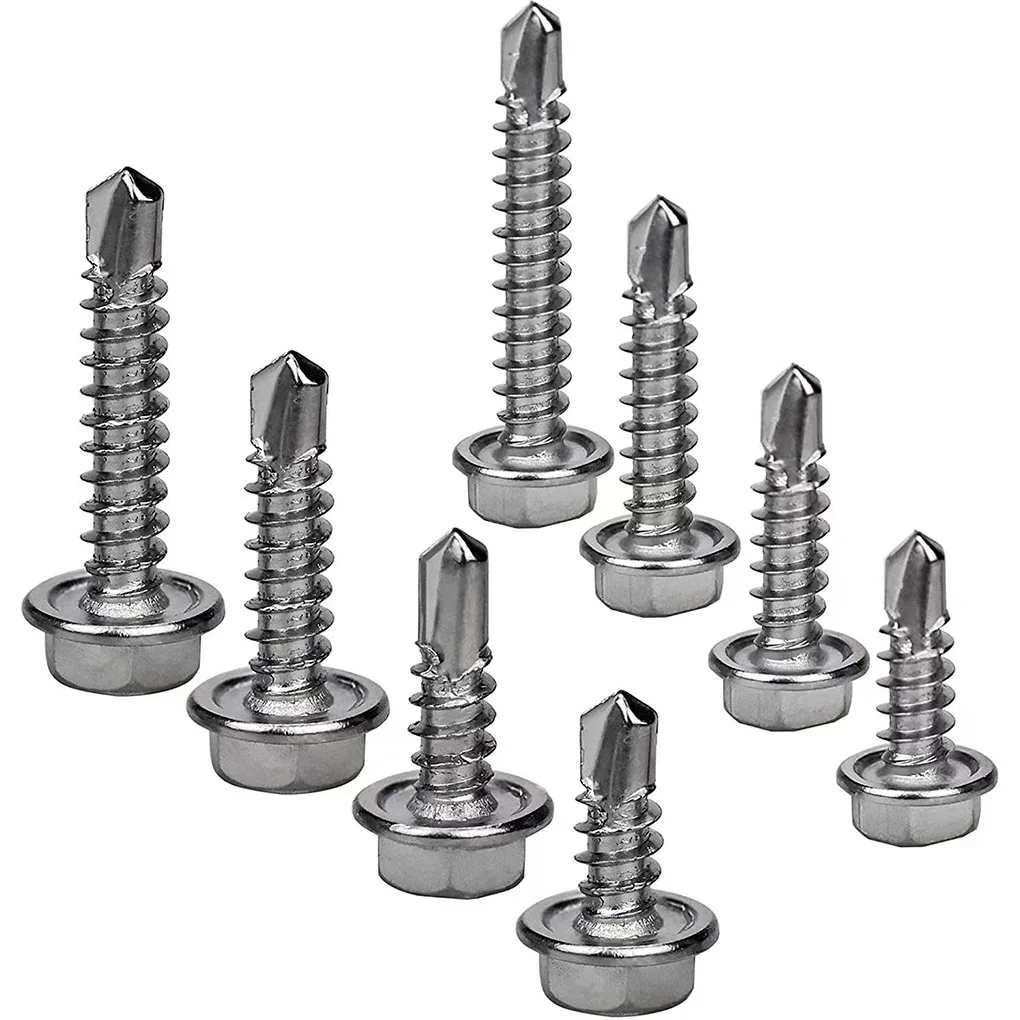 

200 Pieces Set Screw Replacement Detachable Hexagon Anti-rust Self-Drilling Woodworking Metalworking Screws Assortment
