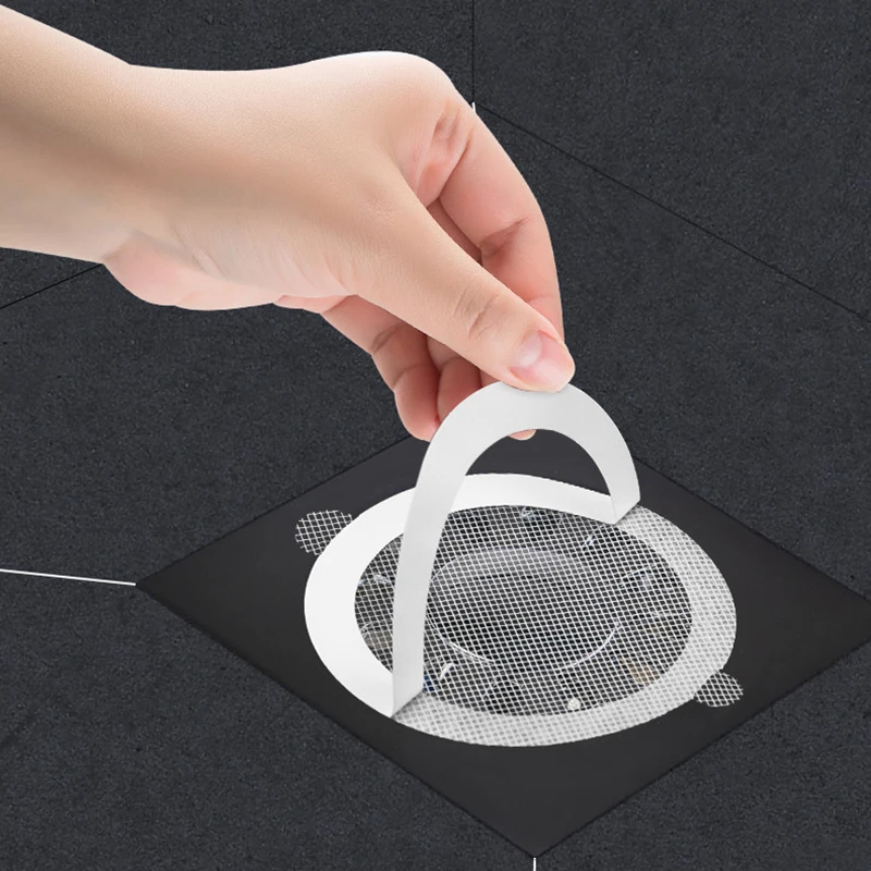 

1 Pcs Disposable Shower Drain Hair Catcher Cover Bathroom Sewer Sink Drain Hair Strainer Stopper Bathtubs Mesh Filter Sticker