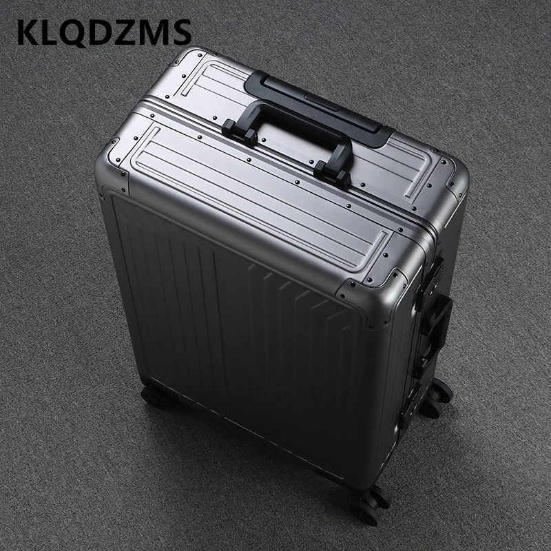 KLQDZMS 20''24''28" Inch Men's Full Aluminum Magnesium Alloy Trolley Suitcase Women's Hand Luggage Universal Wheel Boarding Box images - 6
