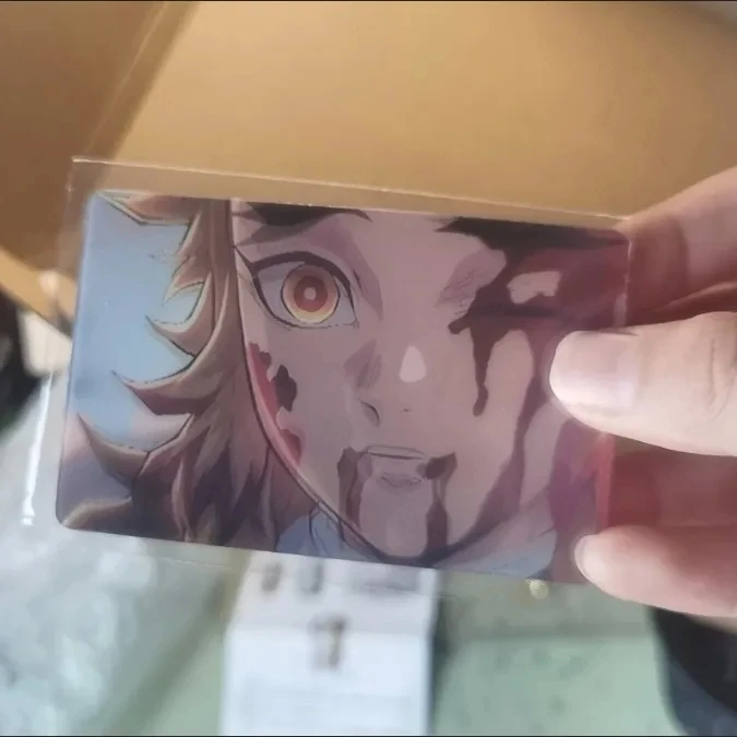 Фото Коллекционная 3D-карточка-кулон Demon Slayer: Kimetsu No Yaiba с Кёджуро Ренгоку, аниме-сувенир, украшение, подарок №4