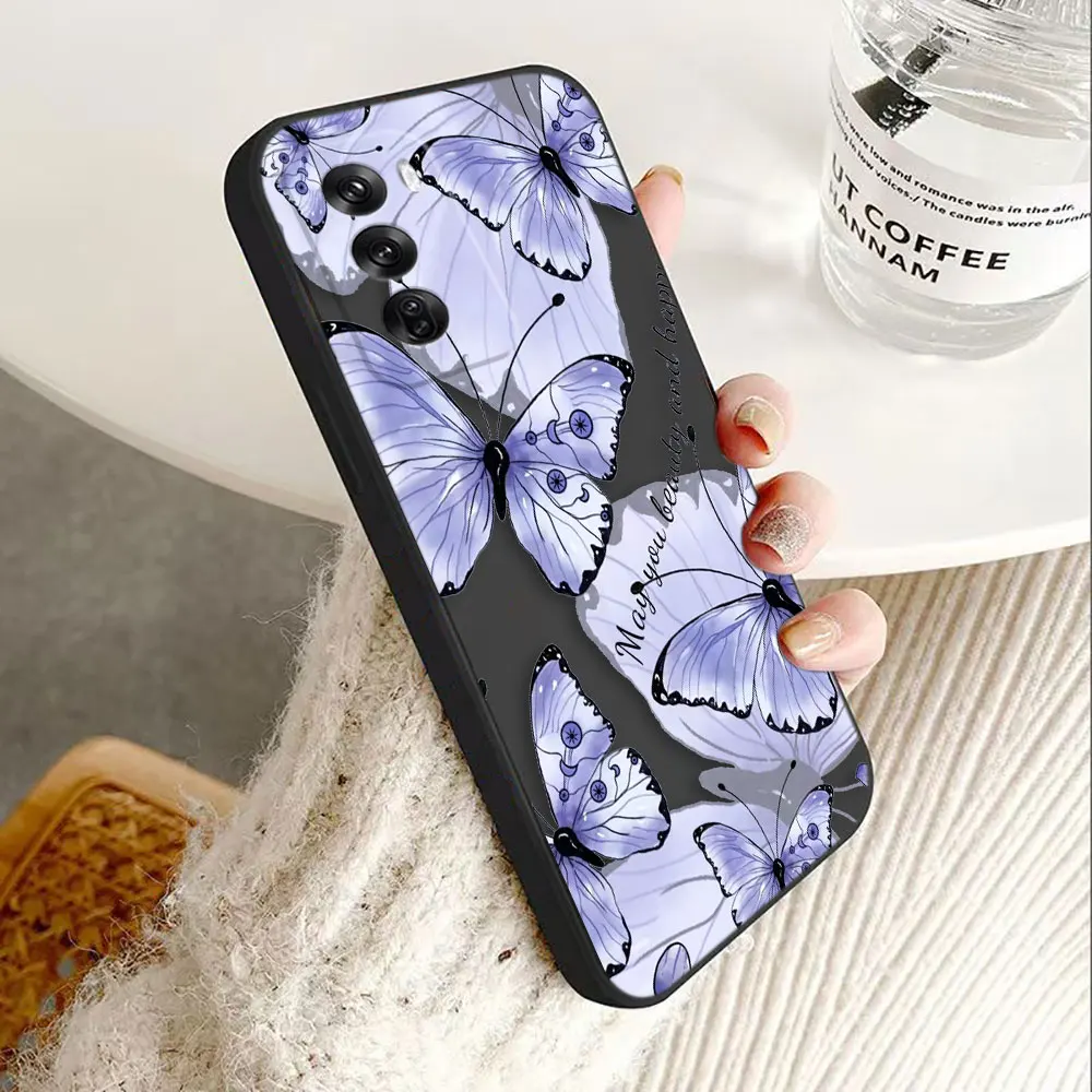 Красивый фиолетовый розовый чехол для телефона с бабочками OPPO REALME 5 6 6S 7 7I 8 8I 9I 10 11