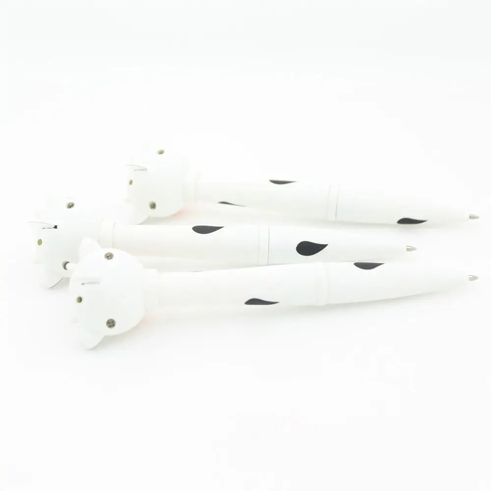 Забавный подарок светящаяся шариковая ручка в форме коровы пластиковая