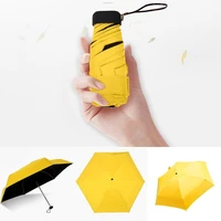 lightweight pocket mini umbrella rain women windproof durable 5 folding sun umbrellas portable sunscreen female parasol umbrella