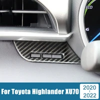 stainless car dasbhoard mileage button trip panel trims sticker for toyota highlander xu70 kluger 2020 2021 2022 accessories