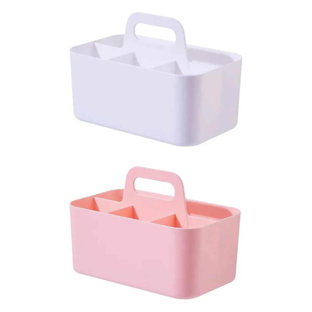 

Pen Holder with Handle Storage Box Stationery Organizer Container Living Room Bathroom Closet Wardrobe Sundries