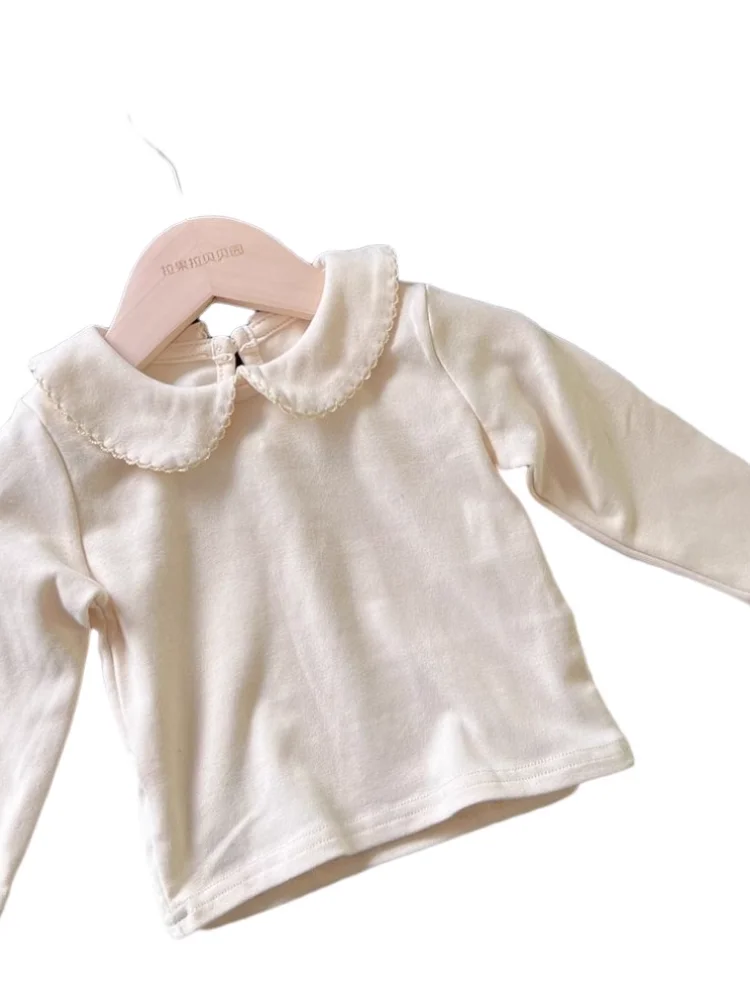 Осенне-зимняя детская нижняя рубашка на флисовой подкладке утолщенная кукла для