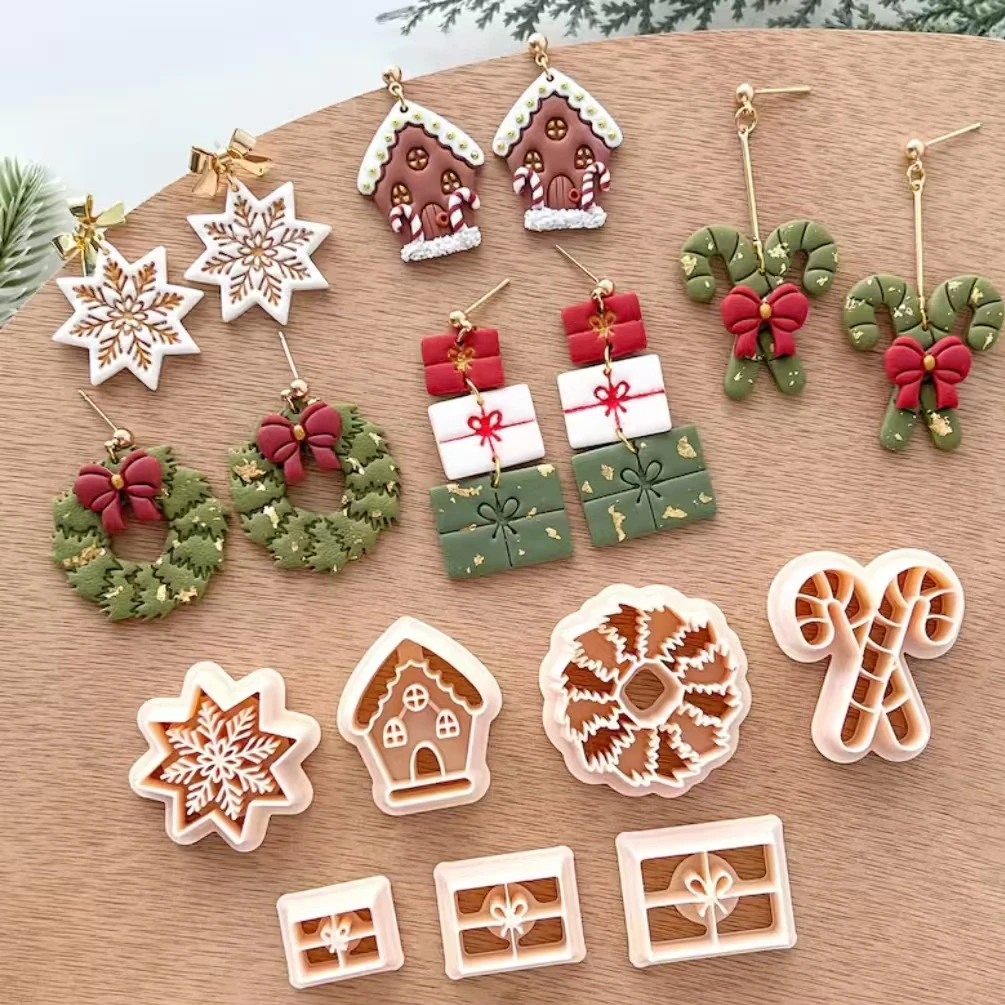 Рождественские фрезы для полимерной глины | Фрезы зимней Набор резаков Резаки